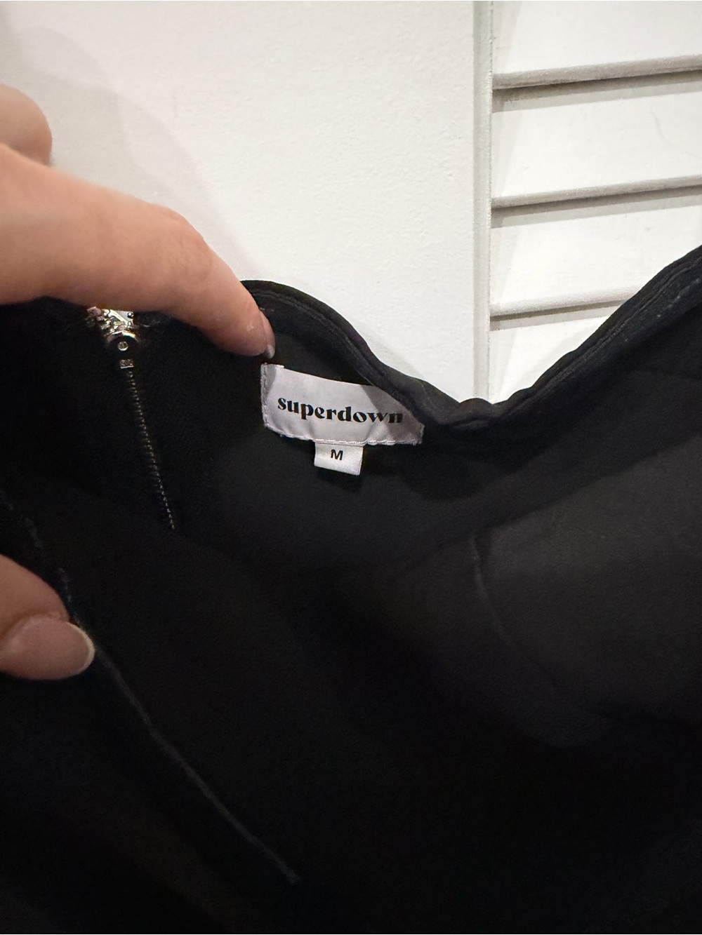 Superdown Asymmetric Peplum Top - Size M - Karlie One Shoulder Top - Picture 3 of 4
